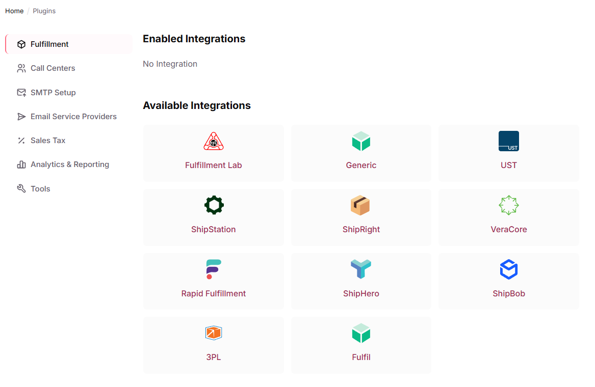 Add a Fulfillment integration
