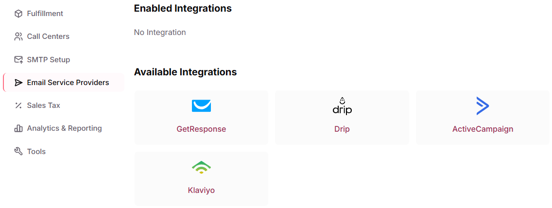 Access Email Service Providers