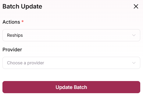 Batch update options