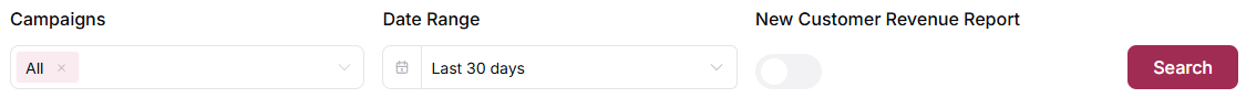 Billing report filter interface