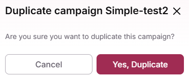 Confirm Duplication