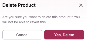 Delete the Product
