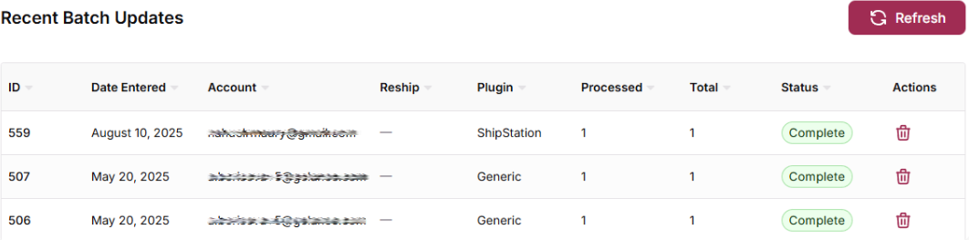 Monitor Batch Updates