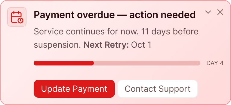 Account suspension notice