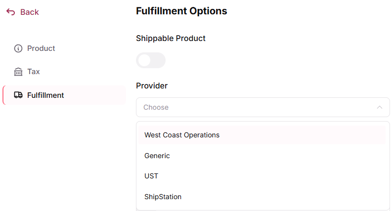 Apply Fulfillment to Products