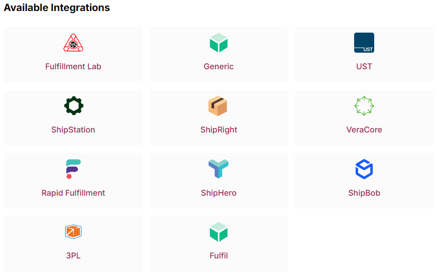 Select a Fulfillment Provider
