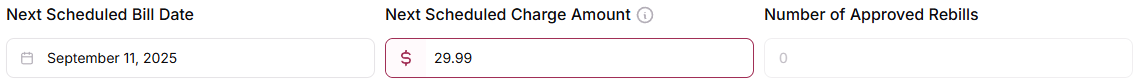 Number of Approved Rebills