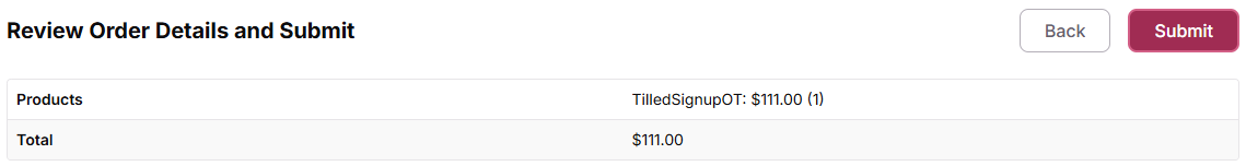 Submit the order to process the payment and trigger fulfillment