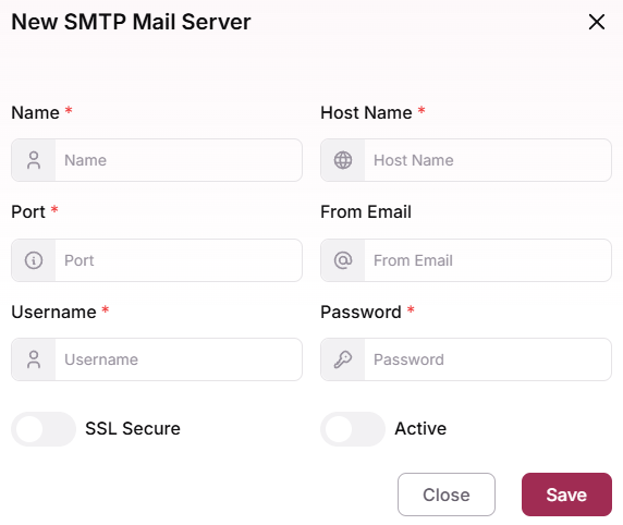 New SMTP Mail Server