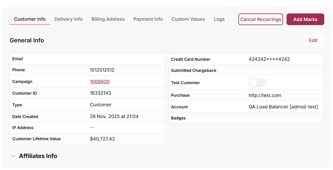Cancel Customer