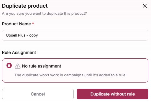 No rule assignment