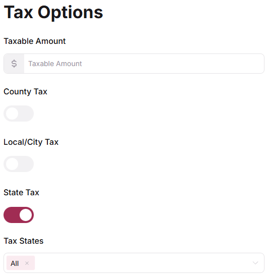 Tax States