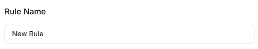 Rule Name input field