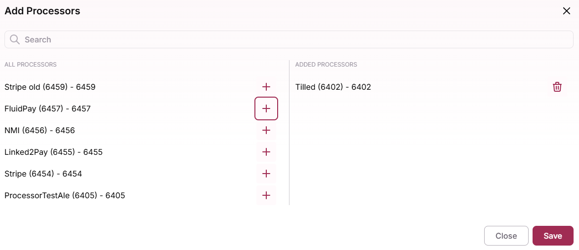 Add Processors
