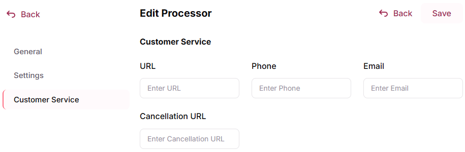 Cancellation URL