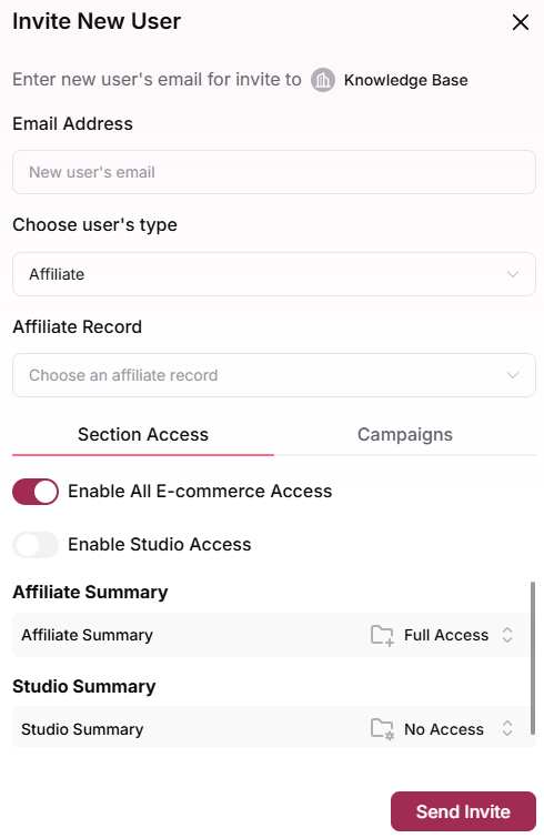 Access User Settings