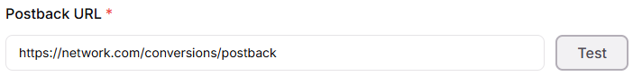 Configure postback settings