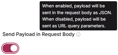 Send Payload in Request Body