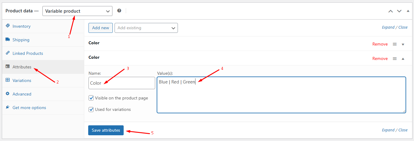 Link Product Variations to Admoji