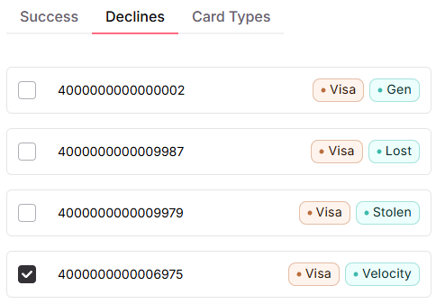 Add a Test Card to Your Account