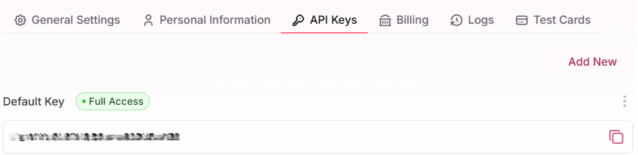 API Keys