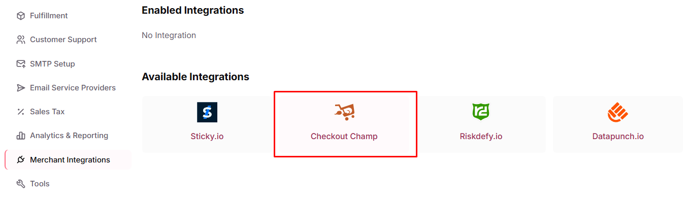 Connect Checkout Champ