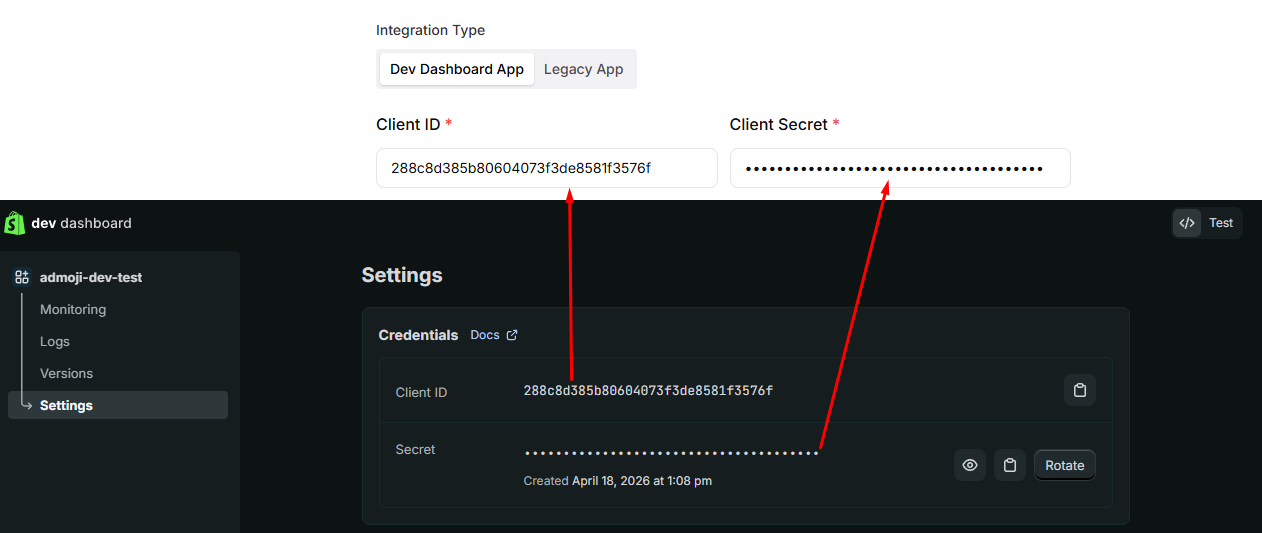 Configure Shopify Integration Settings