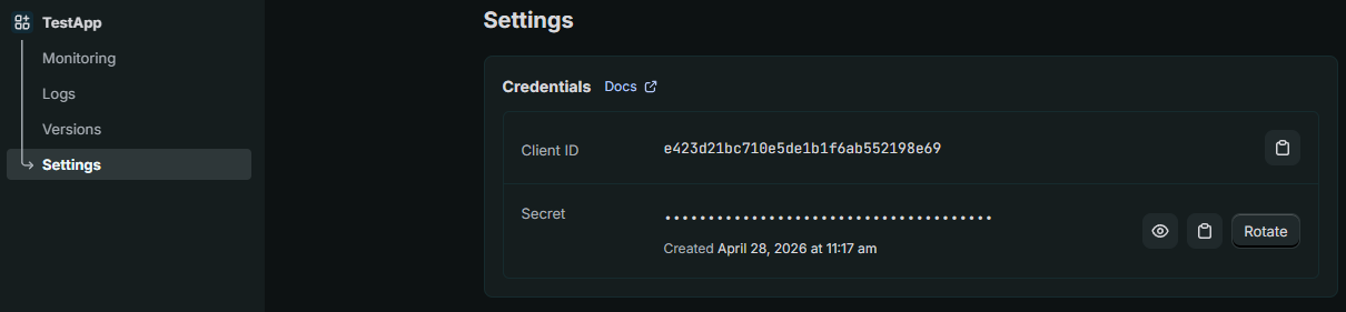Obtain Your Credentials