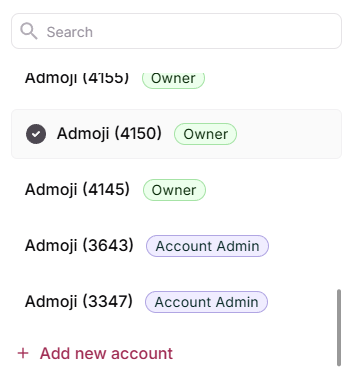 Add new account