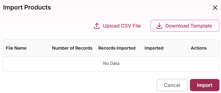 Download and fill in the CSV template