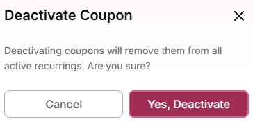 Activate or deactivate a coupon