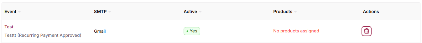Remove an event