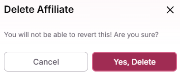 Remove an affiliate