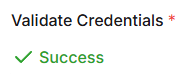 Validate credentials