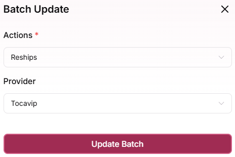 Batch Update Fulfillment Orders