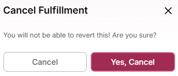 Cancel a Fulfillment
