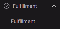 Fulfillment navigation menu