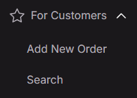 For Customers navigation menu