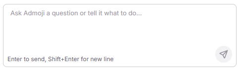 AI assistant chat input at the bottom of the Help Center panel