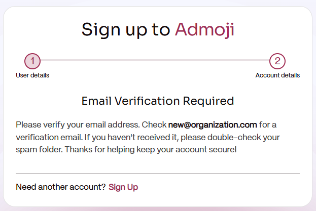 Verify your email