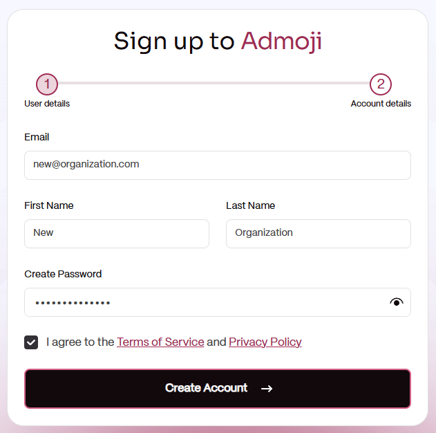 Create your user