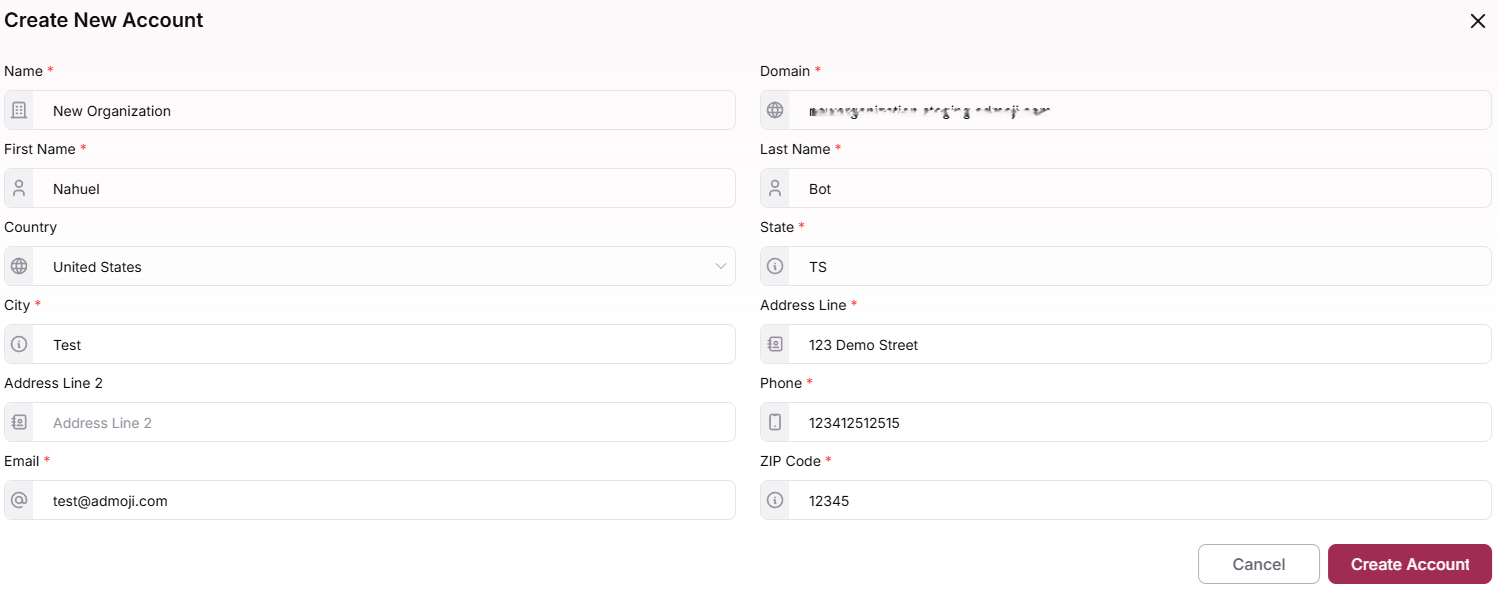 Create Account